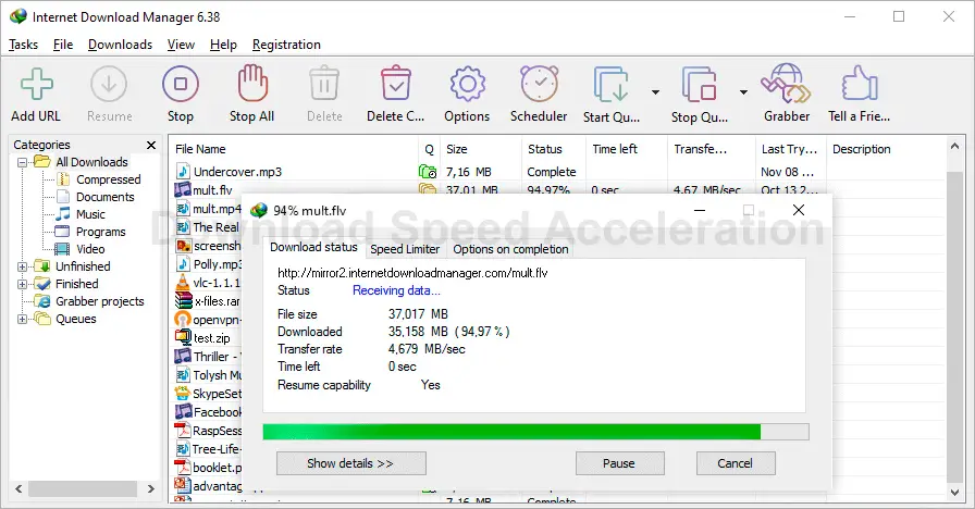 Download Speed Acceleration